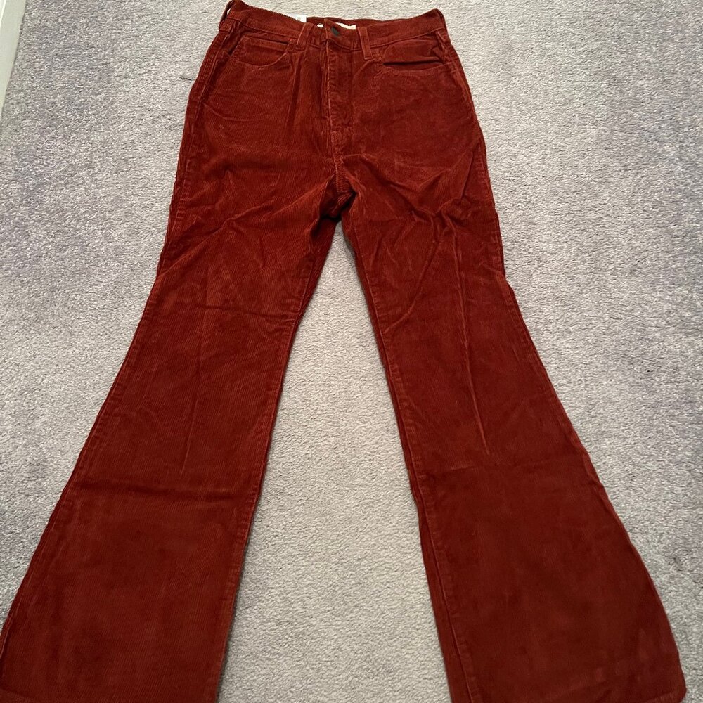 Burgundy Corduroy Flare Levi's Jeans